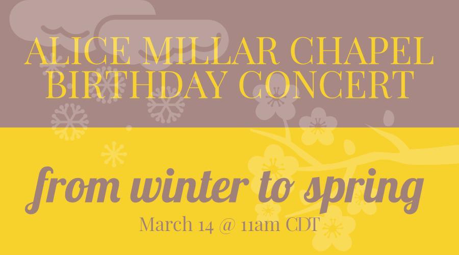 Alice Millar Birthday Concert Northwestern Bienen School of Music